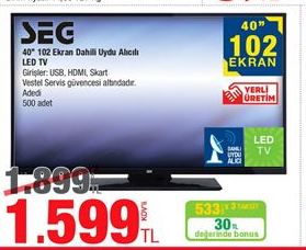SEG 40 inç LED TV