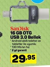 SanDisk 16 GB USB Bellek