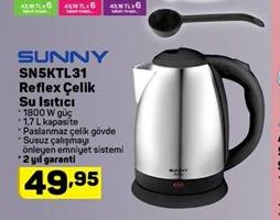 Sunny SN5KTL31 Reflex Çelik Su Isıtıcı