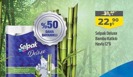 Selpak Deluxe Bambu Katkili Havlu