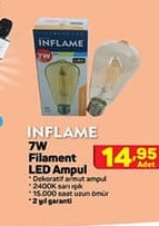 Inflame 7W Filament LED Ampul