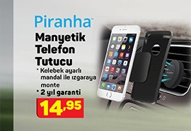 Piranha Manyetik Telefon Tutucu