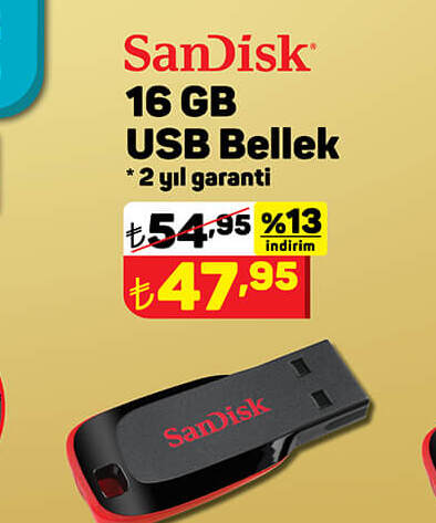 Sandisk 16 Gb Usb Bellek