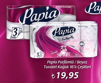 Papia Parfümlü Beyaz Tuvalet Kağıdı