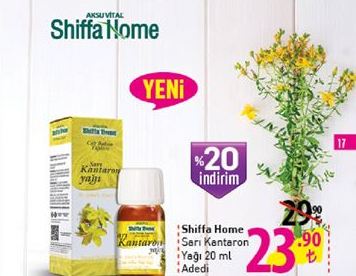 Shiffa Home Sarı Kantaron Yağı