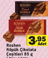 Roshen Köpük Çikolata Çeşitleri 85 g