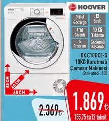 Hoover 10 KG Kurutmalı Çamaşır Makinesi