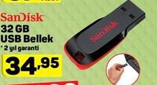 SanDisk 32 GB USB Bellek