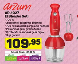 Arzum AR-1027 El Blender Seti