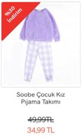 Soobe Çocuk Kız Pijama Takımı