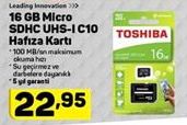 Toshiba 16 GB Micro SD Hafıza Kartı