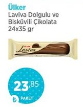 Ülker Laviva Dolgulu ve Bisküvili Çikolata