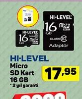 Hi-Level Micro SD Kart 16GB