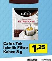 Cafex Tek İçimlik Filtre Kahve
