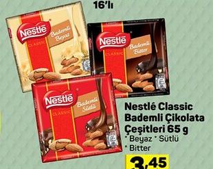 Nestle Classic Bademli Çikolata