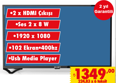 Axen 40 inç Uydu Alıcılı Full HD Led Tv