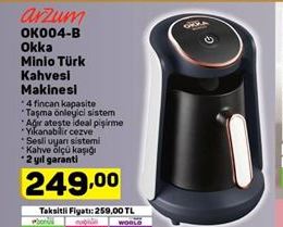 Arzum OK004-B Okka Minio Türk Kahvesi Makinesi