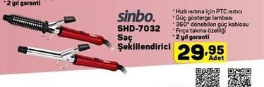 Sinbo SHD-7032 Saç Şekillendirici