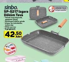 Sinbo SP-5217 Izgara Döküm Tava