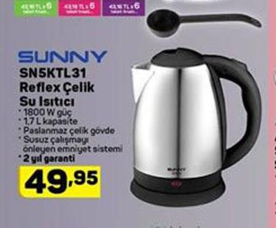 Sunny SN5KTL31 Reflex Çelik Su Isıtıcı