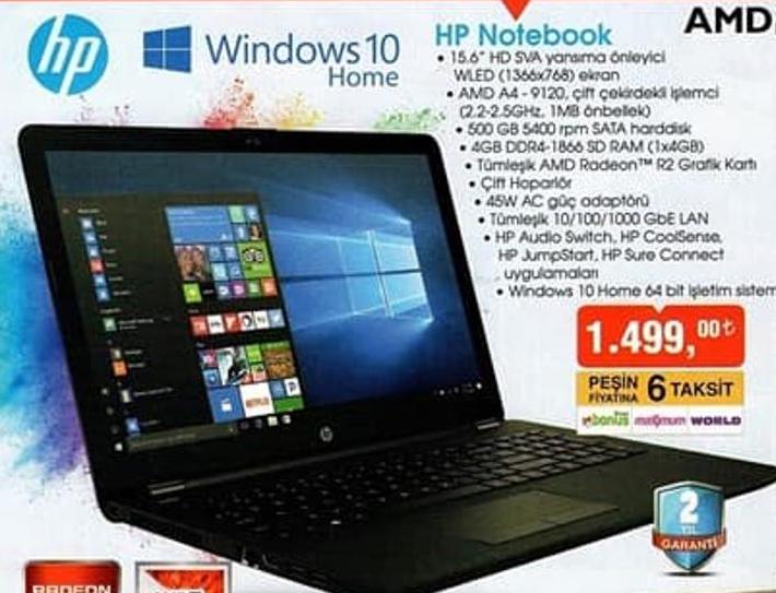 HP Notebook Bilgisayar