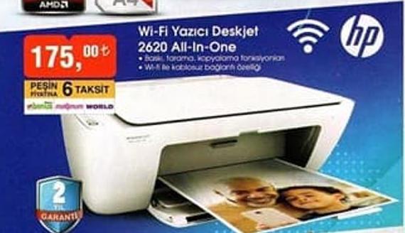 Hp Wi-Fi Yazıcı Deskjet 2620 All-In-One