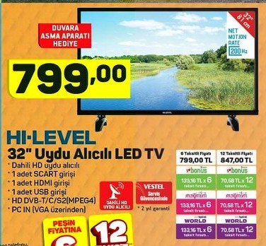 Hi-Level 32inç LED TV
