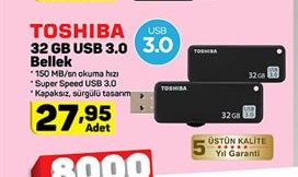 32 GB USB 3.0 Bellek