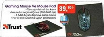 Trust Gaming Mouse ve Mouse Pad