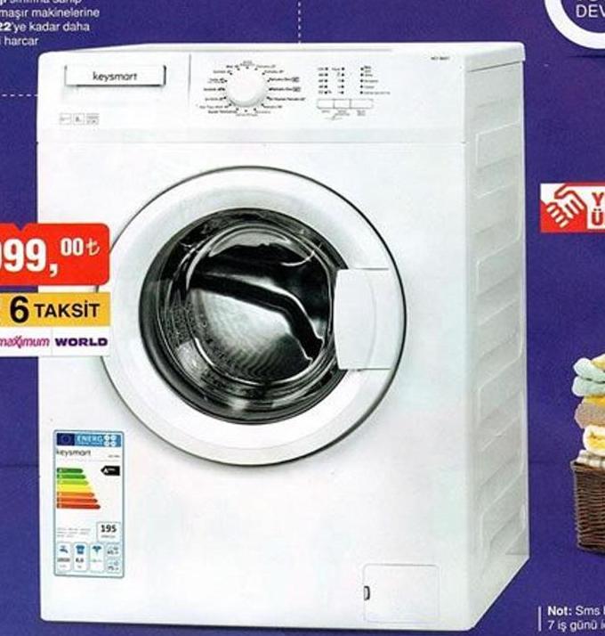 Keysmart Çamaşır Makinesi 8 Kg 1000 Devir