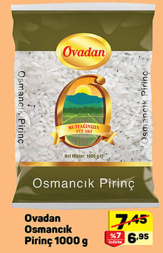 Ovadan Osmancık Pirinç 1000 g