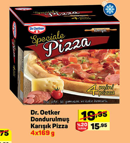 Dr. Oetker Dondurulmuş Kangık Pizza 154x169 g