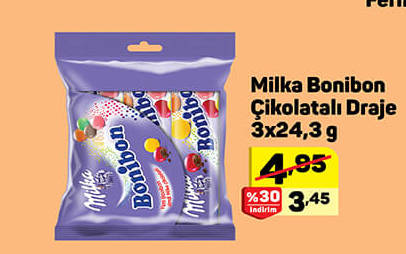 Milka Bonibon Çikolatali Draje 3x24,3 g