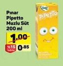 Pınar Pipetto Muzlu Süt