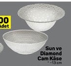 Sun ve Diamond Cam Kase 13 cm