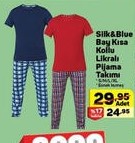 Silk&Blue Bay Kısa Kollu Likralı Pljama Takım