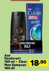 Axe Deodorant Clear Men Şampuan