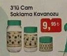 3lü Cam Saklama Kavanozu