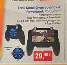 Fanlı Mobil Oyun Joystick And Powerbank PoloSmart