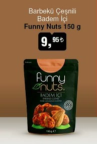 Barbekü Çeşnili Badem İçi Funny Nuts 150g