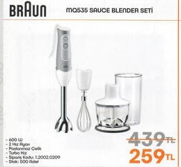 Braun MQ535 Sauce Blender Seti