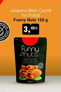 Jalepeno Biber Çeşnili Yer Fıstığı Funny Nuts 150g