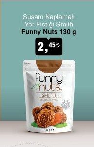 Susam Kaplamalı Yer Fıstığı Smith Funny Nuts 130g
