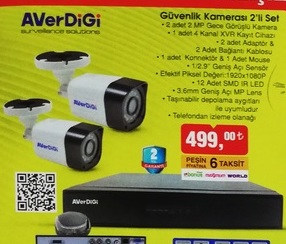 AVerDiGi Güvenlik Kamerası 2li Set