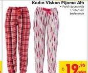 Kadın Viskon Pijama Altı
