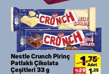 Nestle Crunch Pirinç Patlaklı Çikolata