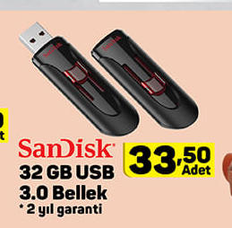 SanDisk 32 GB USB 3 Bellek
