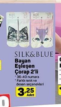 Silk And Blue Bayan Eşleşen Çorap 2li