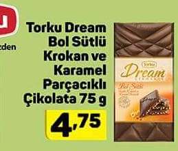 Torku Dream Bol Sütlü Krokan ve Karamel Parçacıklı Çikolata
