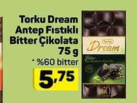 Torku Dream Antep Fıstıklı Bitter Çikolata